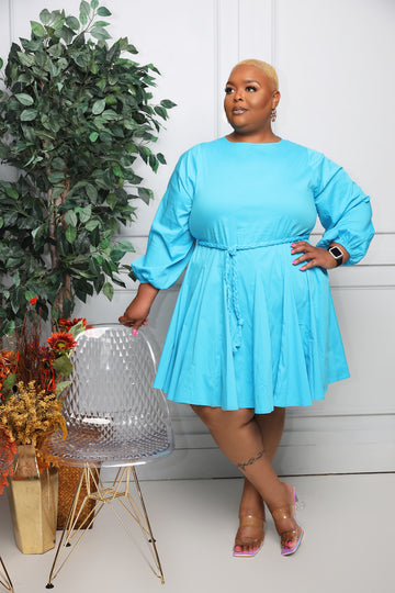 MISTY BLUES SKATER DRESS